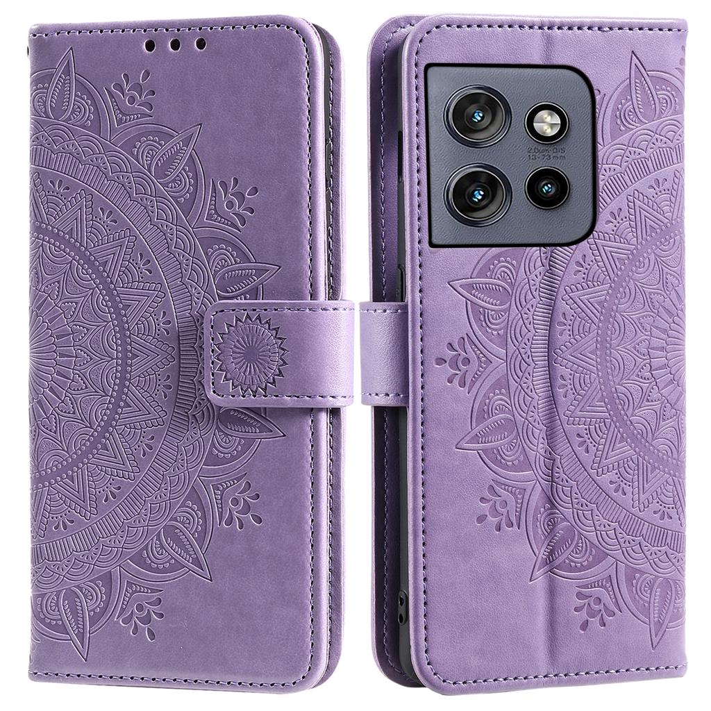 For Motorola Edge 50 Neo 5G/Moto S50 5G/Thinkphone 25 5G Case Imprinted Totem PU Leather Wallet Stand Phone Cover