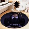 Custom Name Wednesday Printed Round Rug Carpet Chair Rug Area Rug Entryway Doormats,for Office Chair Living Room Bedroom Kitchen Room.
