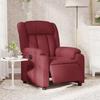 Electric Recliner Chair Burgundy Fabric