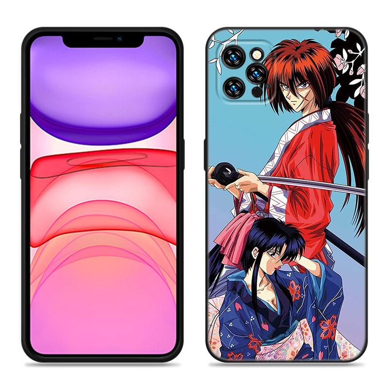 Чехол для телефона Rurouni Kenshin Anime для Apple iPhone 12 13 Mini 11 14 15 Pro Max 7 8 Plus X XR XS SE 2020 2022 черный силиконовый чехол