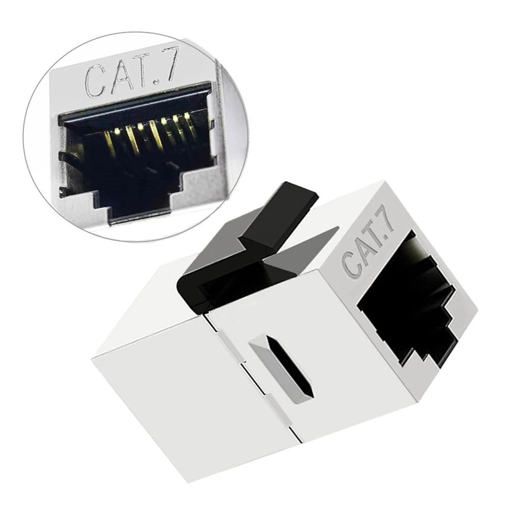 Cablecc 10 Gigabit UTP CAT7 Keystone RJ45 гнездо - гнездо 8P8C UTP STP Keystone встроенный соединитель, экранированный,
