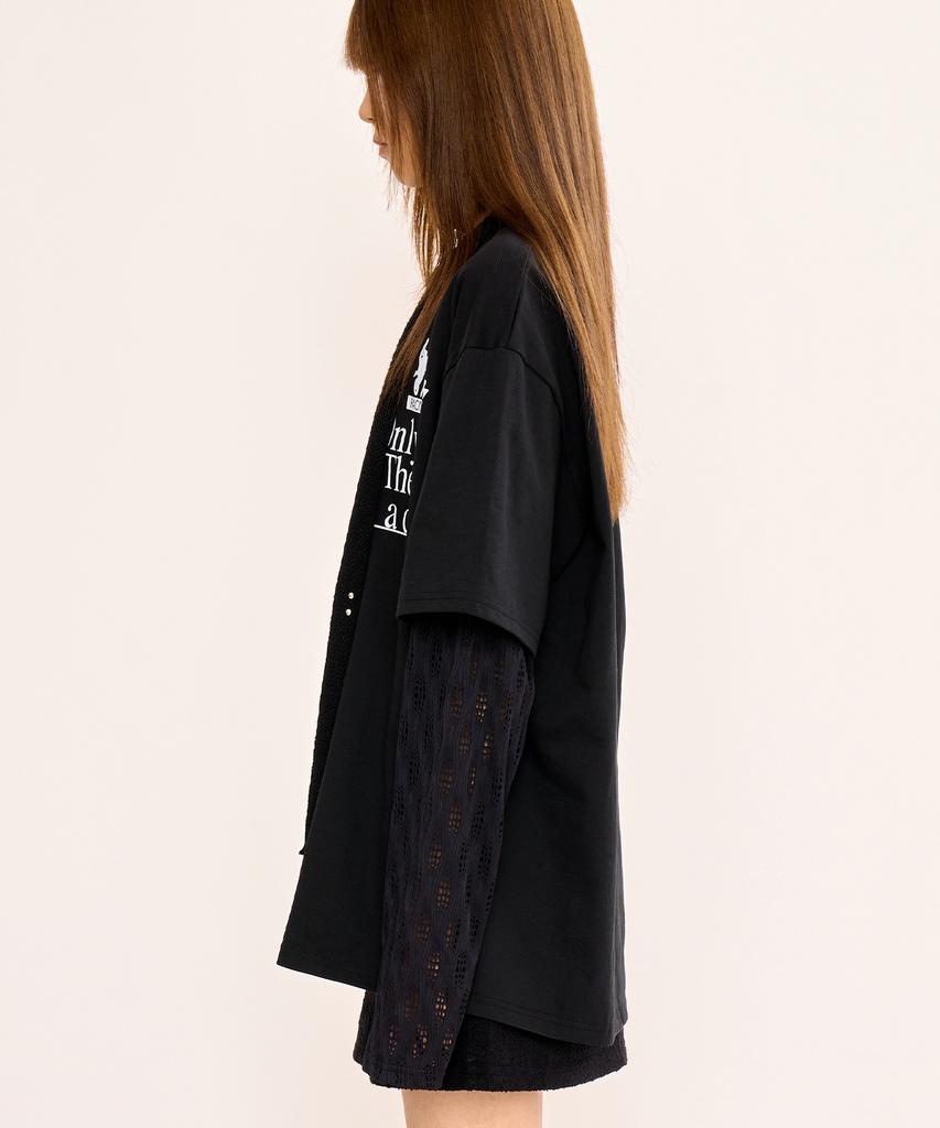 FANYOUNG Layered T-Shirt Black