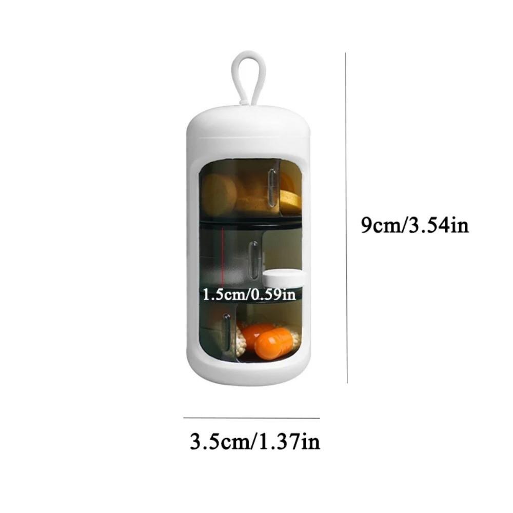 Plastic Pill Storage Box Moisture-proof Medicines Dispenser Box Portable Pill Case
