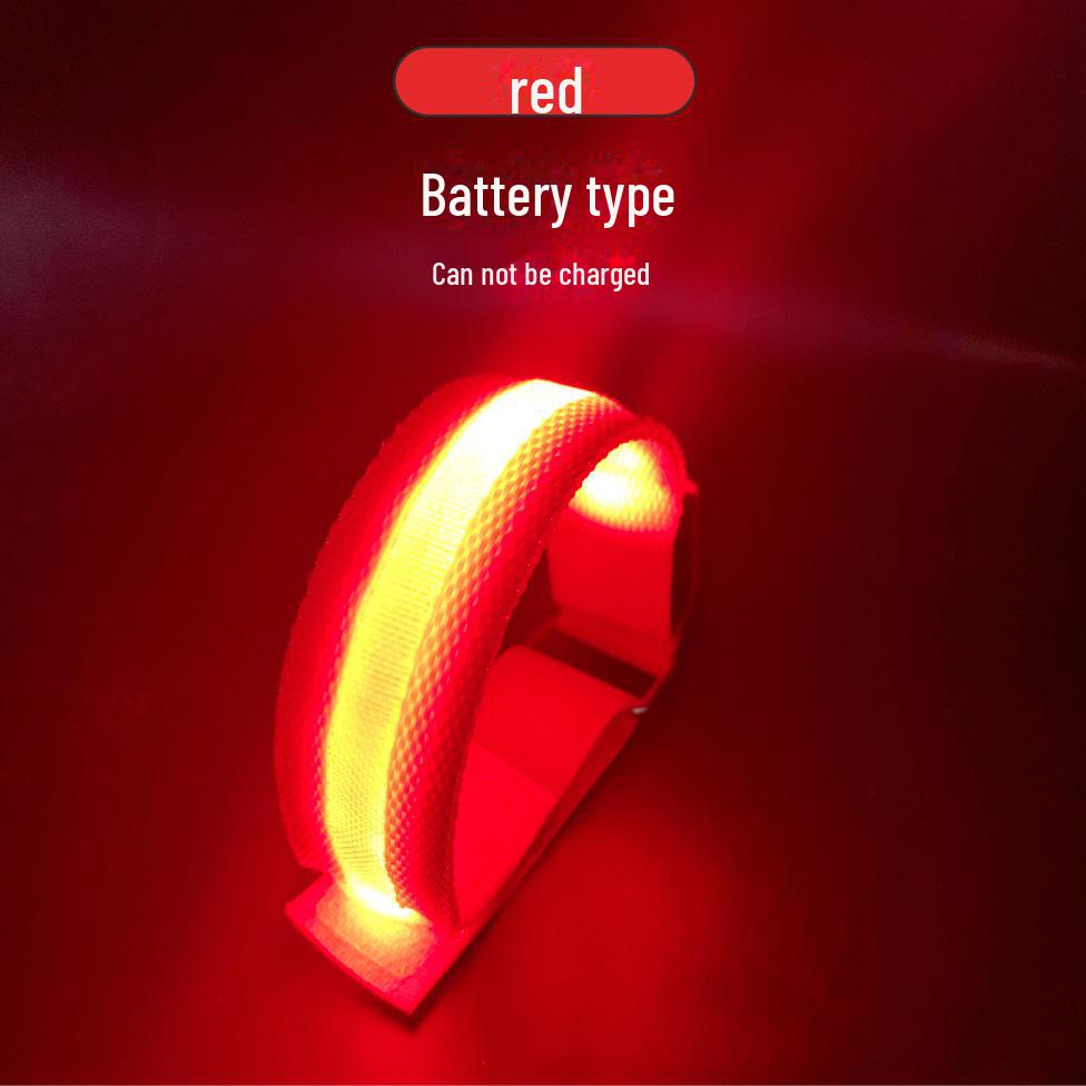 Светодиодная светоотражающая повязка на руку: Спортивный браслет с зарядкой через USB для бега в ночное время, езды на велосипеде, сигнальный фонарь с сетчатым дизайном.