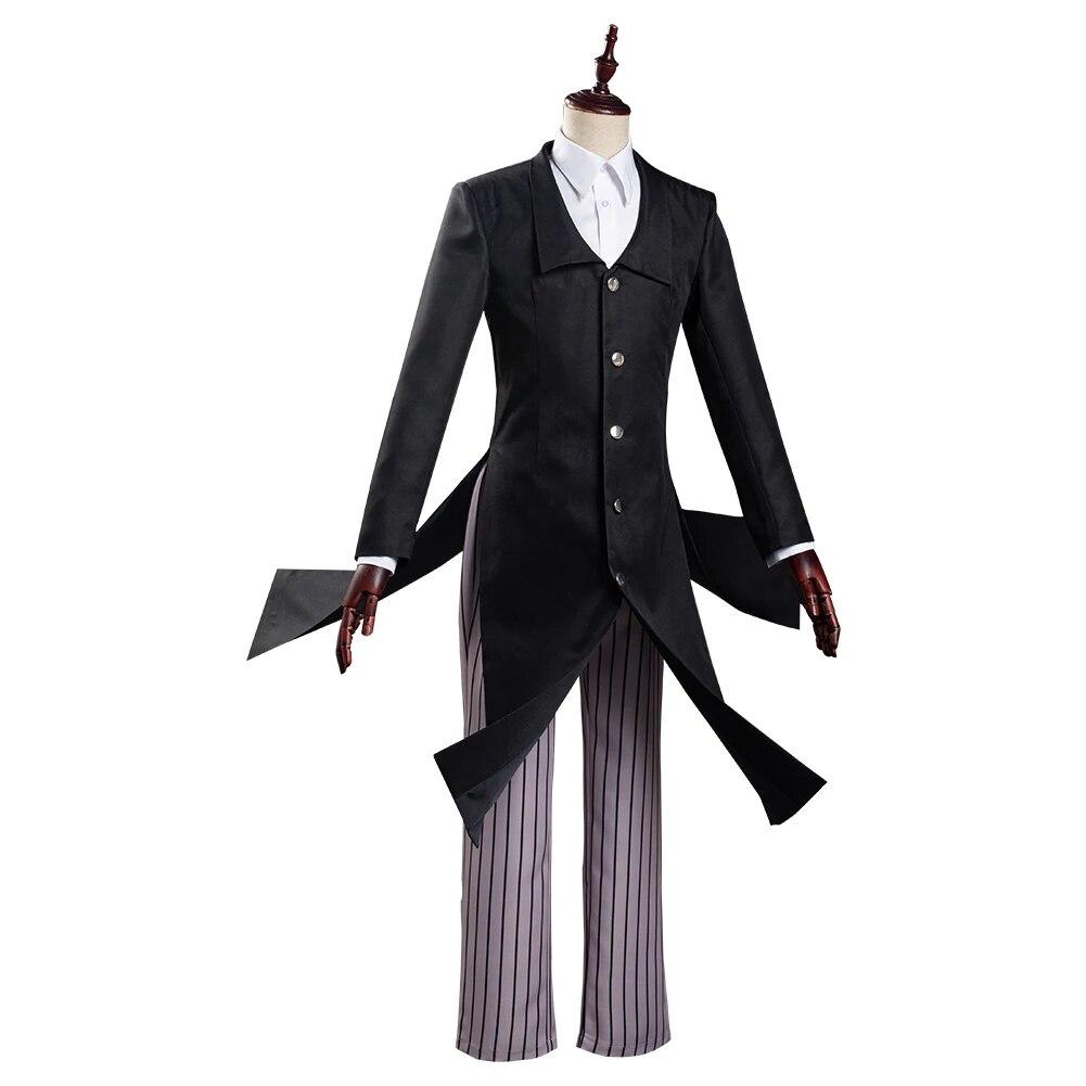 Аниме Demon Slayer Косплей Kimetsu no Yaiba Enmu костюм черная униформа костюм на Хэллоуин карнавальные наряды