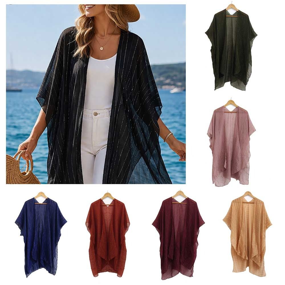 Lightweight Summer Scarf V-Neck Cardigans Lightweight Shawl Women Tulle Shawl  Vacation Outing