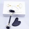 Jade Roller Gua Sha Massage Kits Anti-Aging for Eye Puffiness Treatment Skin Tightening Rejuvenate Face Neck Slimming Massager
