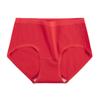 Red Underwear Cotton Breathable Underwear Antibacterial Mid Rise Comfortable Underwear Fashionable Women's Triangle Pants