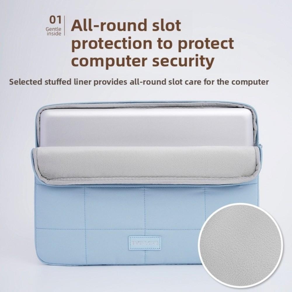 14/15.6inch Quilted Tablet Bag Shockproof Solid Color Travel Tablet Sleeve Wear-resistant Ultralight Tablet Protection Cases