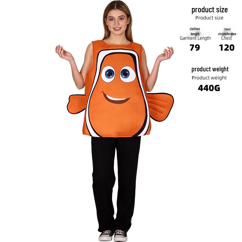 Kids' Clownfish Costume - Ocean Animal Cartoon Cosplay for Halloween