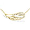 [L9543] - Gold-Plated Necklace 'Les Ailes d'Ange' White Gold - 25x10 Mm
