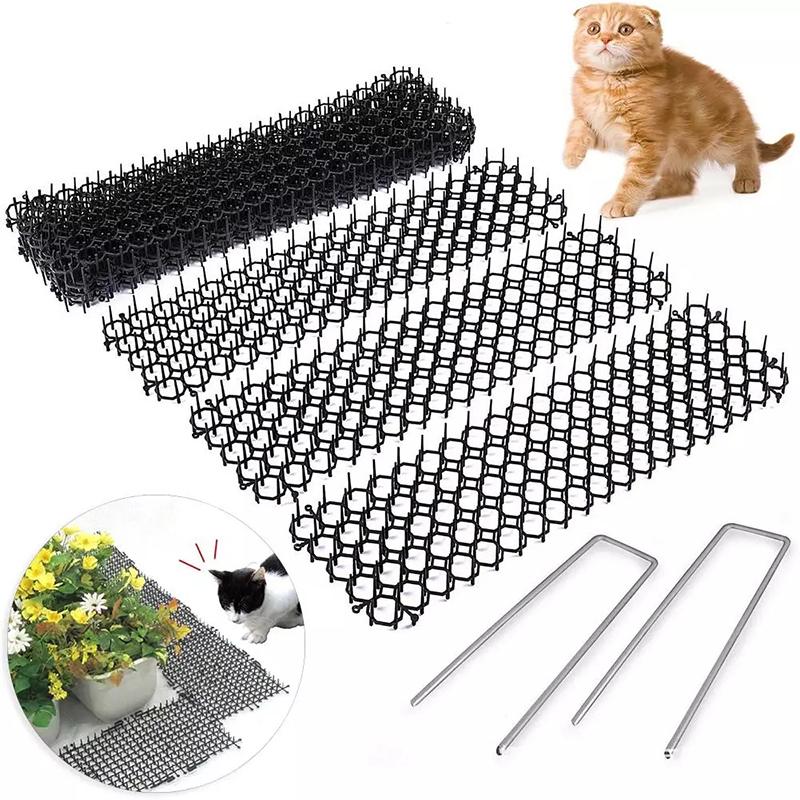 Garden Prickle Strip Dig Stop Cat Repellent Deterrent Mat Spike Portable