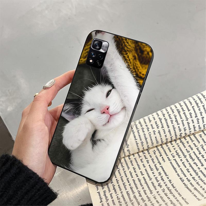 Милый чехол для телефона с кошкой для Xiaomi Redmi note 13 12 Pro 11S 11 10 Pro 10S 12S Redmi 13 14C 10 13C