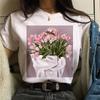 New Summer Fashion City Girls Simple T-shirt Trend Women's Fashion White Short-sleeved Women's T-shirt Harajuku