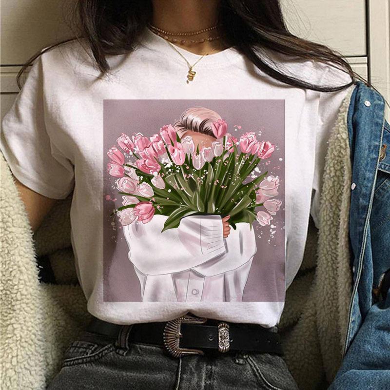 New Summer Fashion City Girls Simple T-shirt Trend Women's Fashion White Short-sleeved Women's T-shirt Harajuku