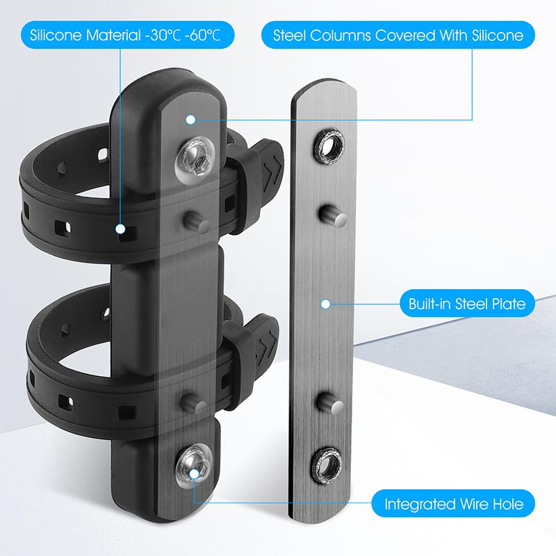 Подставка для велосипедной фляги, основа-переходник, силиконовые нескользящие ремешки, держатель для фляги для горного и шоссейного велосипеда, адаптер для крепления, велосипедные аксессуары