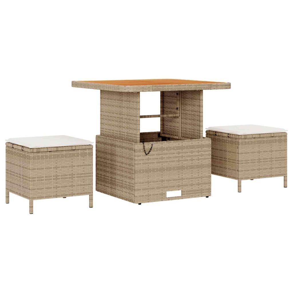 Garden Sofa Set with Cushions 10 pcs Beige and Cream