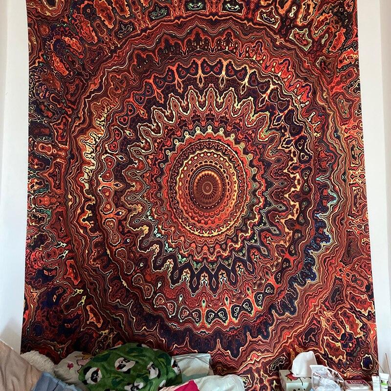 Психоделический гобелен, настенный подвесной мандала, песчаное пляжное полотенце, коврик, богемное одеяло, спальный коврик, гобелены, домашний декор