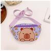 Printed Crossbody Capybara Chest Bag Children Cartoon Outdoor Leisure Pack Waist