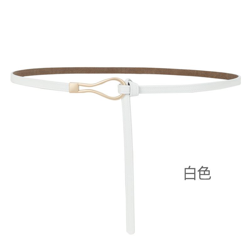 Четыре сезона в наличии новый женский кожаный тонкий ремень без отверстий дизайн декоративный пояс для платья с уплотнителем на талии универсальный двухслойный кожаный ремень