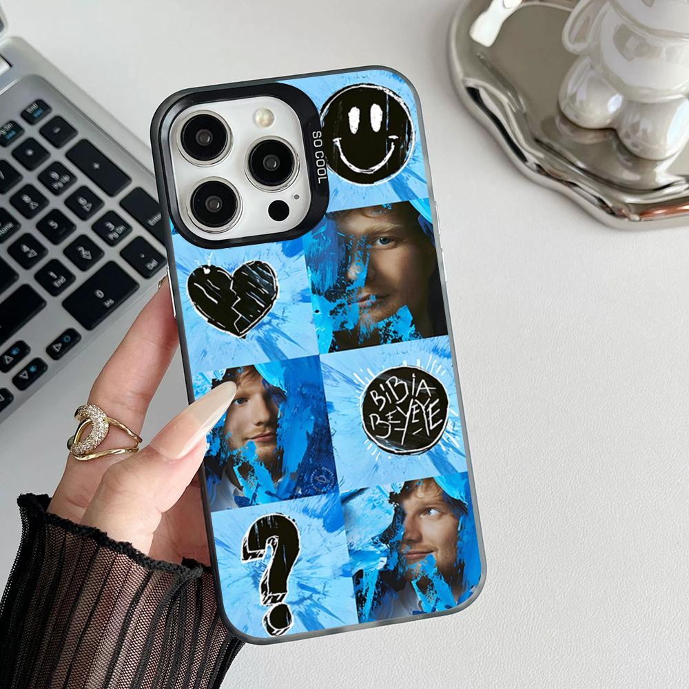 Чехол для телефона E-Ed S-Sheeran Hot Singer Матовый Цветной Серебристый Для Iphone 17 16 15 14 Pro 13 12 Air Plus 11 7 8 Max Роскошная Крышка