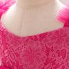 Toddler 1st Birthday Baby Girl Flower Princess Dress Elegant Lace Bow Party Prom Dresses For Kids Pink Wedding Bridemaid Costume