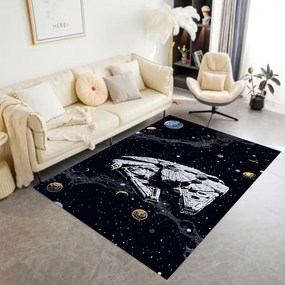 1pc Star Wars space station themed home carpet non-slip design for office decor gift living room bedroom