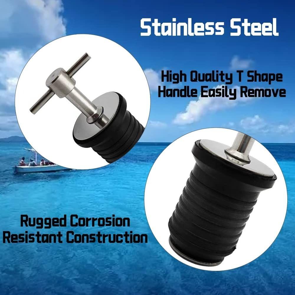 Twist -Turn Boat Drain Plug T-Handle Boat Accessories Plated Blockage Twist Locks Hull