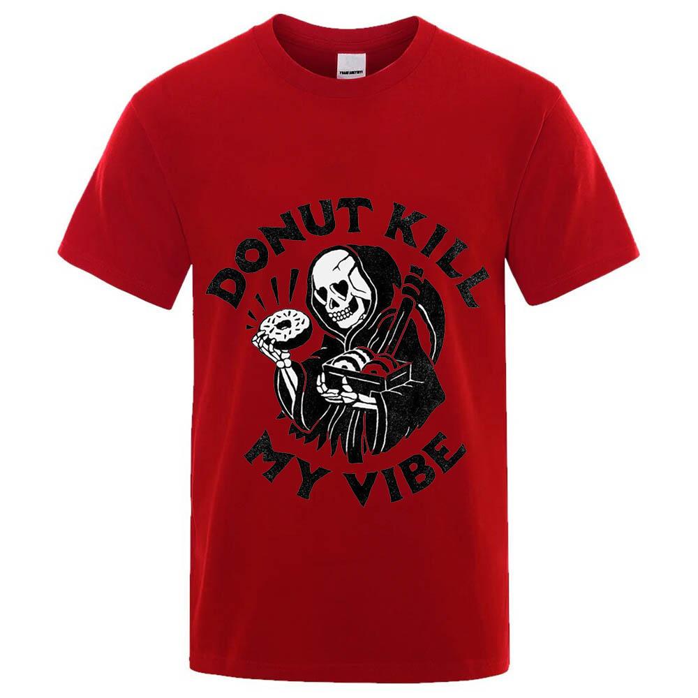 Футболка с изображением черепа на Хэллоуин, мужская повседневная футболка свободного покроя с короткими рукавами, мужская футболка в стиле хип-хоп, удобная верхняя часть b