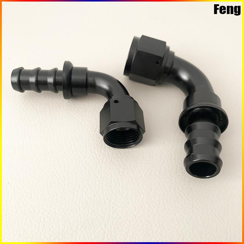 Universal Push-on Hose End Fittings Fuel Oil 0 45 90 180 Degree Cooler Hose AN4 AN6 AN8 AN10 AN12 Connection Adapter