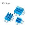 Raspberry Pi 4 Cooling Radiator 3PCS Durable Aluminum Heat Sink Kit for Raspberry Pi 4B 24/7 Stable Running
