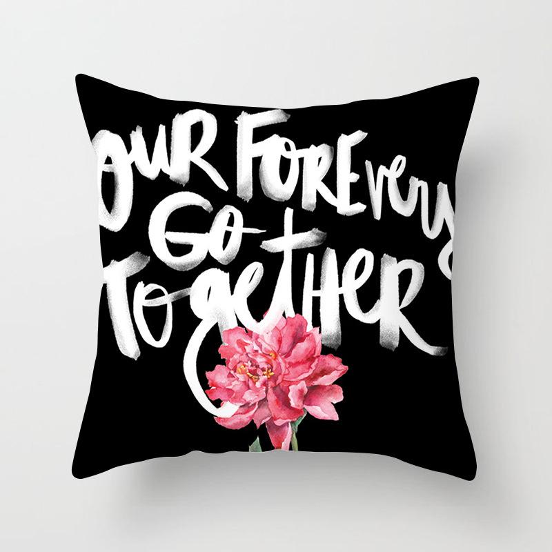 Simple Geometric Sofa Pillowcase Pink Cushion Cover Pillowcase Pillowcase