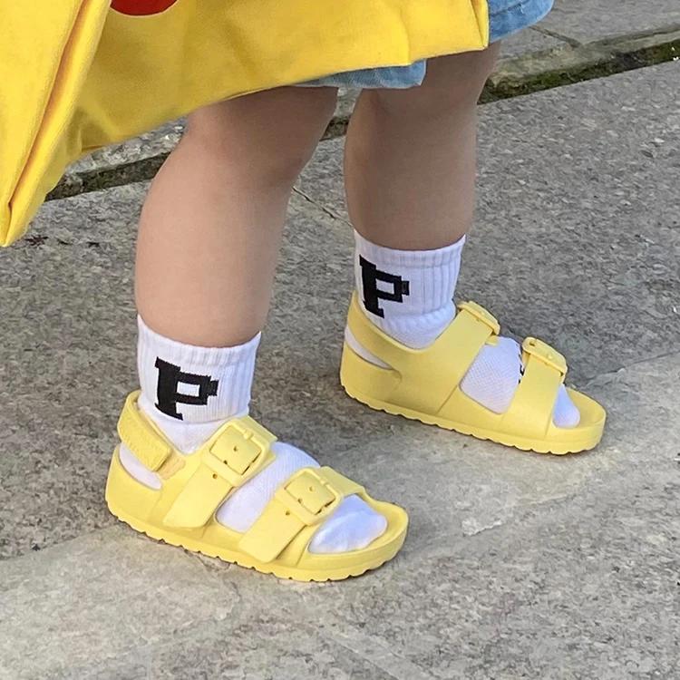 Детские летние сандалии Легкие Нескользящие EVA Сандалии для малышей Детские Пляжные Детские 2024 Новые Туфли с открытым носком для детей