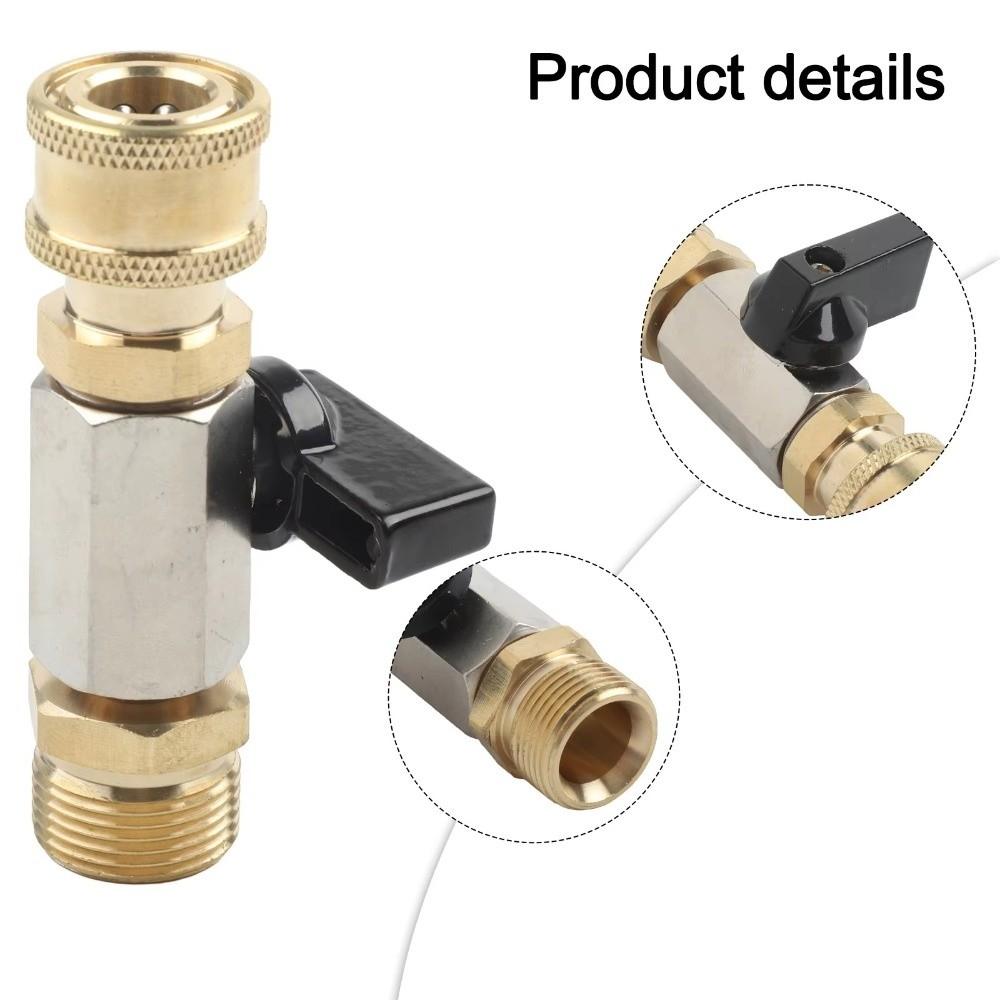 1/4" Quick Connector Power Washer Hose Switch Brass Ball Valve Hose Switch Gardening
