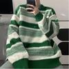 Осень Зима Новый Стиль Ленивый Стиль Свитер Для Мужчин Модный Полосатый Дизайн Чувство Свободный Высококачественный Трикотаж Топ