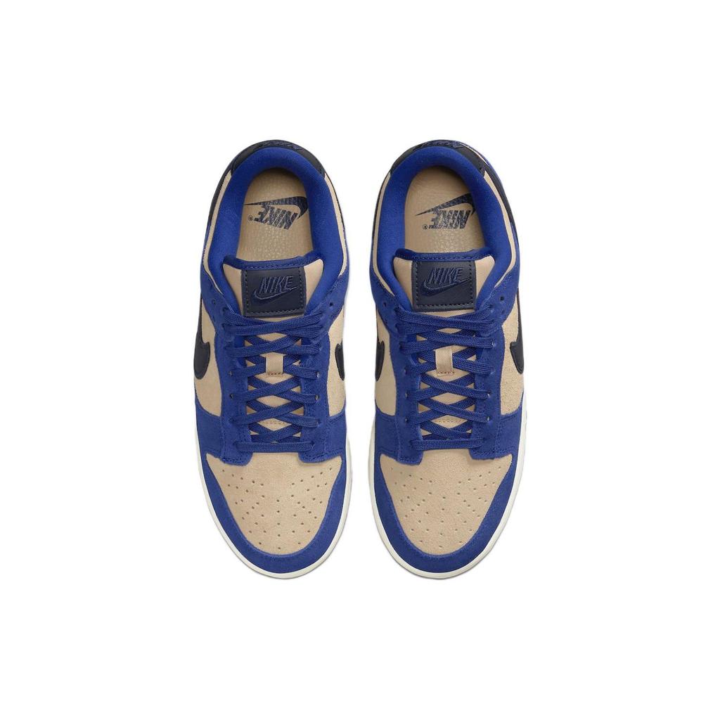 Nike Dunk Low LX Синие замшевые женские кроссовки Deep-Royal-Blue Dark-Obsidian DV7411-400