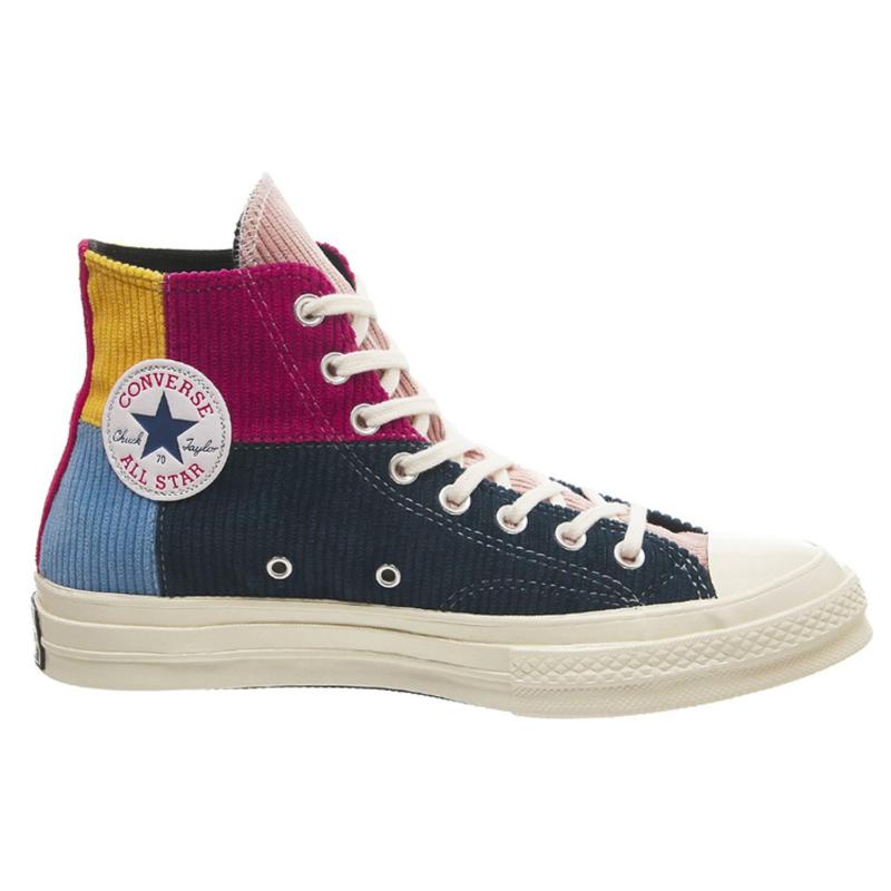 Offspring x Converse Chuck Taylor All Star 70 Hi Вельветовая Лоскутная Золотисто-Синяя Унисекс