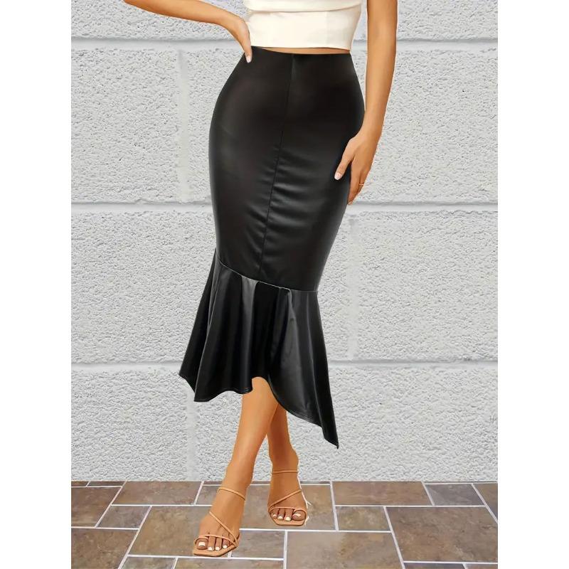 Женская летняя нестандартная тонкая пригородная юбка длиной до бедра средней длины