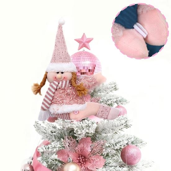 Yousheng Розовый Снеговик Подхват для Штор Плюшевая Пряжка для Штор Снеговик Мультяшный Держатель для Штор для Праздничного Домашнего Окна Украшение на Верхушку Елки