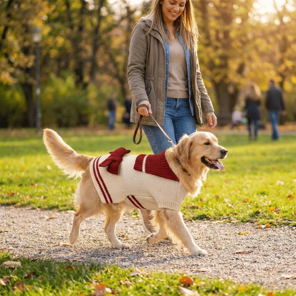 Knit Sweater Dog Sweater Dress Warm Dog Knitted Dress Fashion Dog Pullover  Daily Wear