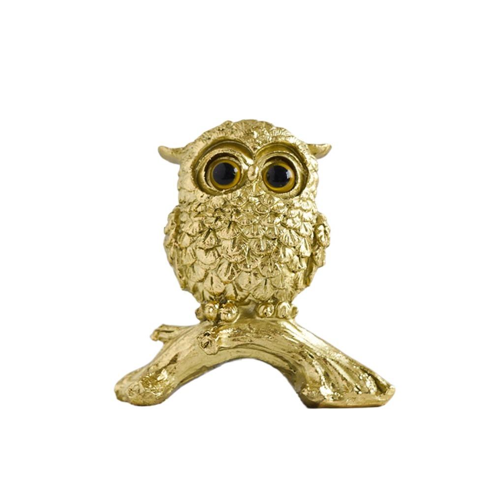 Креативное украшение в виде совы, смола, миниатюрная фигурка, скульптура, микро-ландшафт, статуэтка животного, шкаф