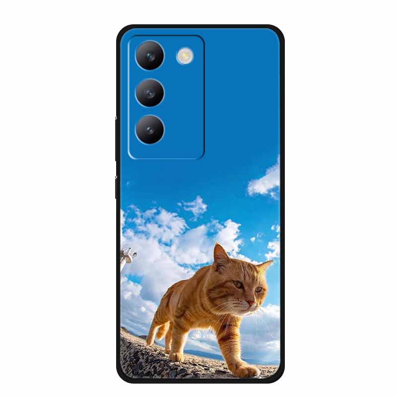 For Coque Vivo V40 SE 5G Cases Painted Cats Silicon Back Cover Phone Cases For vivo V40 SE 5G Cases Soft Bumper Shell Bag Cover