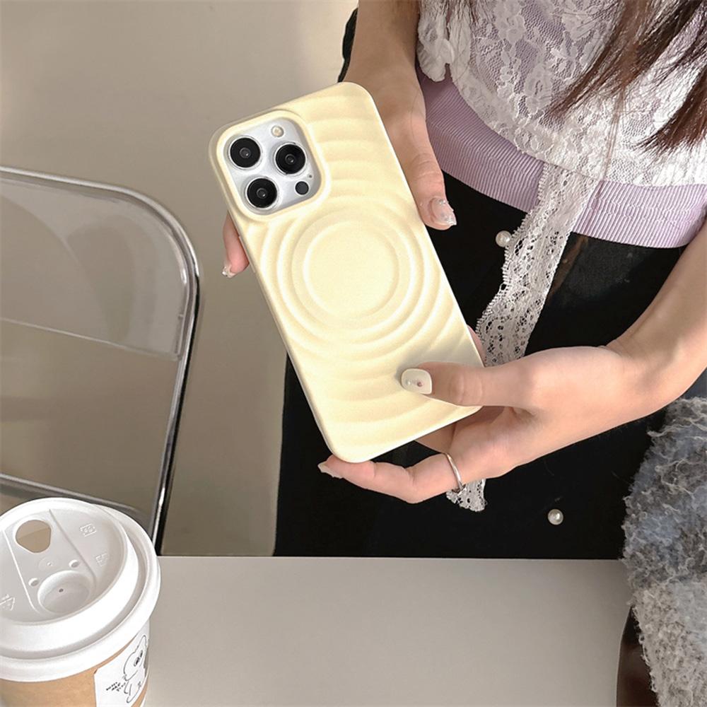 Милый 3D чехол для телефона Magsafe с водной рябью для iPhone 16 15 14 13 12 11 Pro Max Plus Magsafe Magnetic Wireless Charge cover New