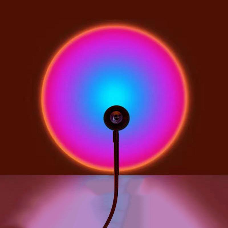 Sunset Lamp USB Rainbow Projector Atmosphere Night Light Home Decoration Pography Lighting Coffee Shop Wall Decor Lamp