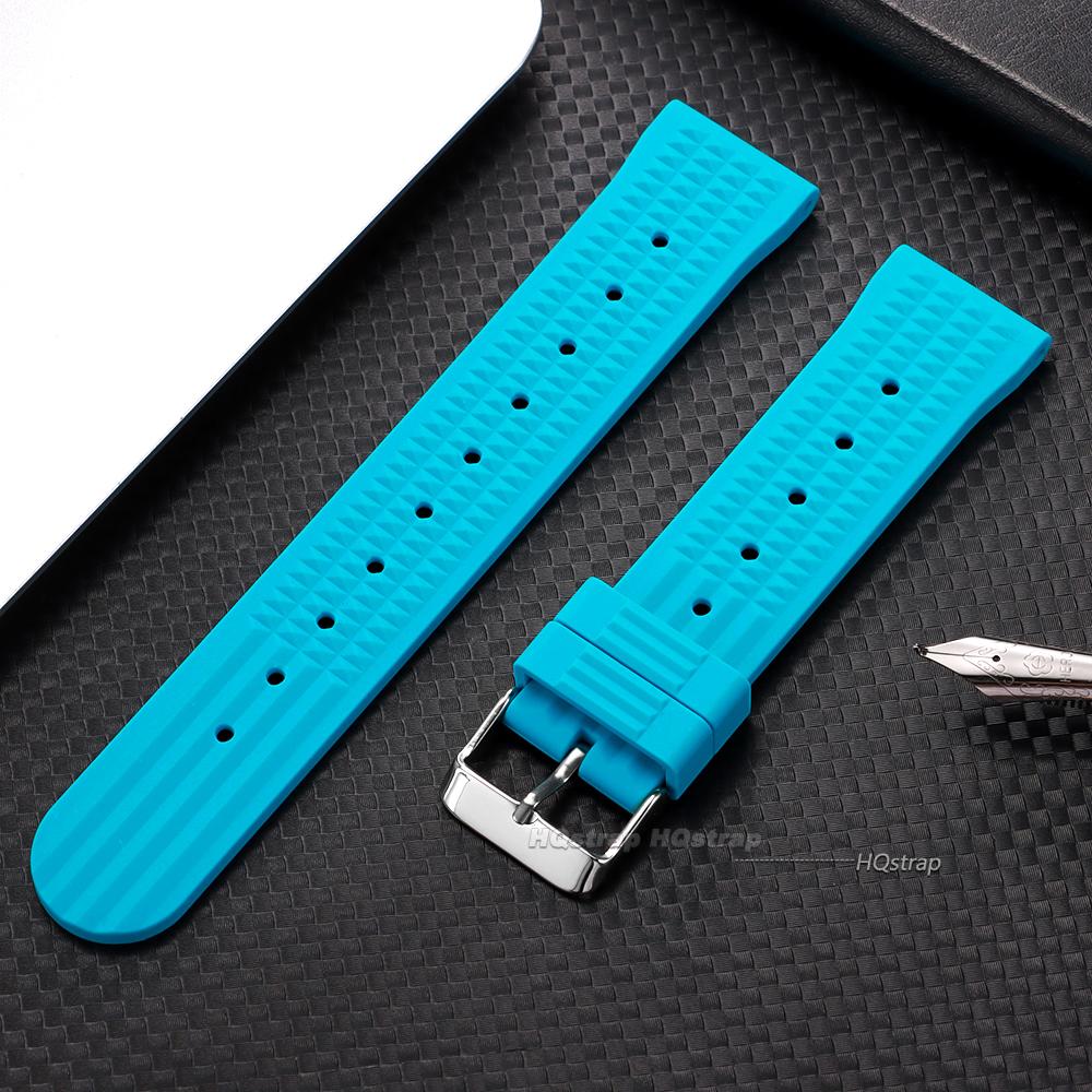 Premium Rubber Watch Band for Seiko Soft Universal 20mm 22mm Silicone Strap Replacement for Water Ghost Waterproof Watchbands