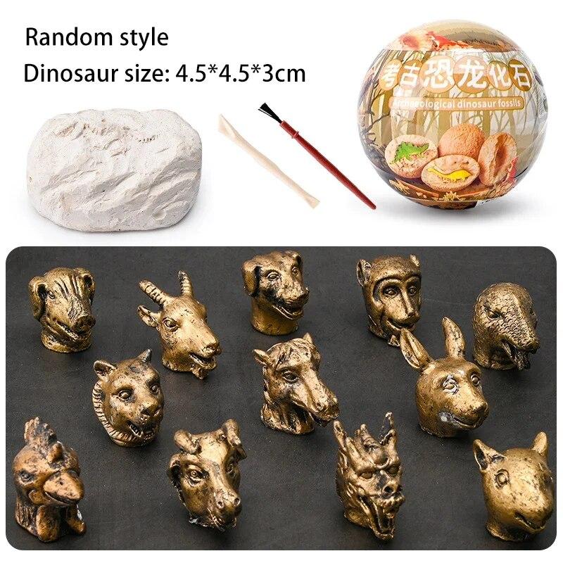 Dinosaur Egg Tyrannosaurus Model Toys Scientific Mining Educational Toy Dinosaur Archeology Digging Toys for Kids Children