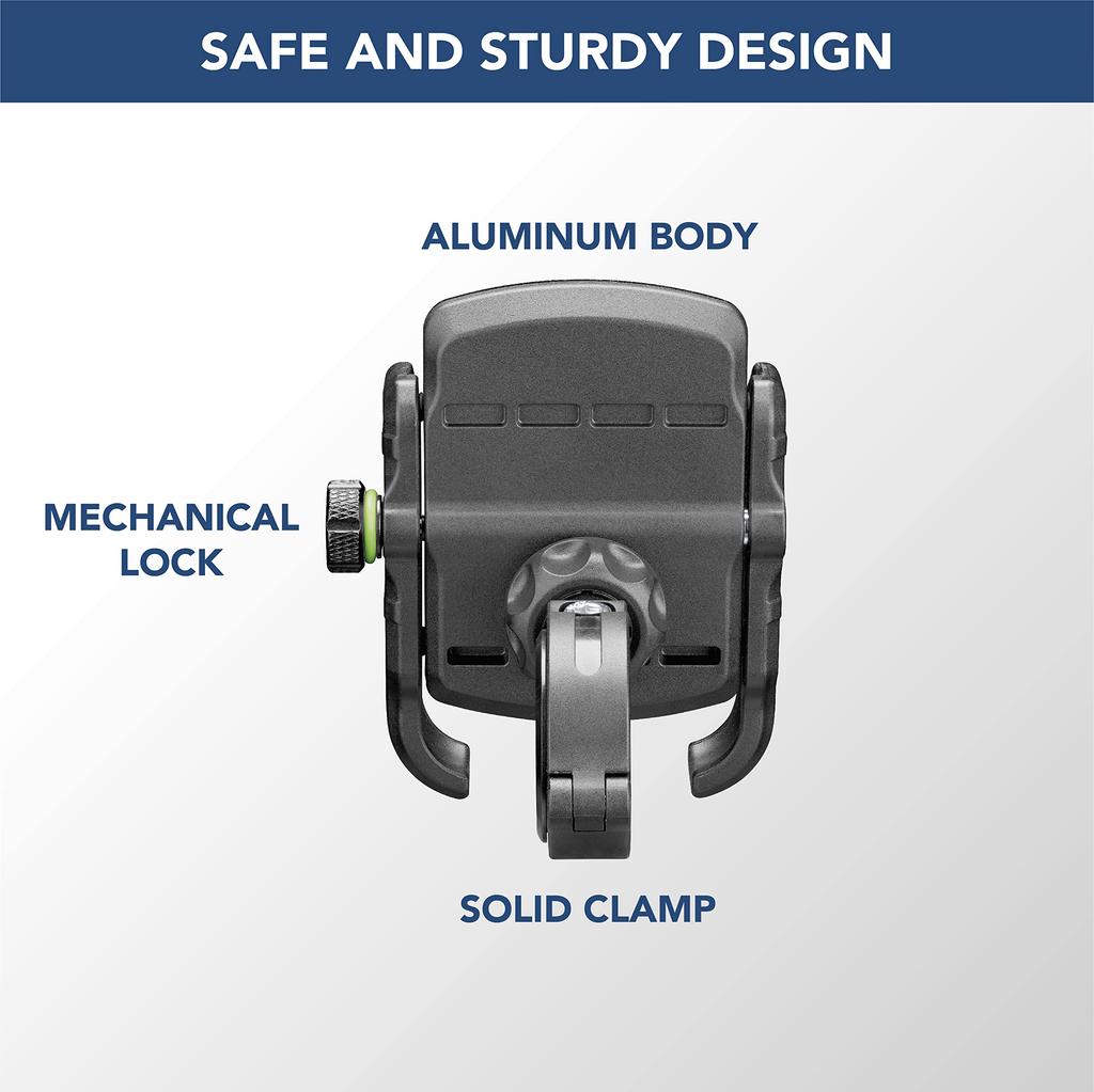 Универсальный держатель для смартфона Cellularline для и регулируемый MOTOHOLDERALUK велосипедов, iPhone, мотоциклов, Android, Xperia, OPPO, крепление, 360 градусов