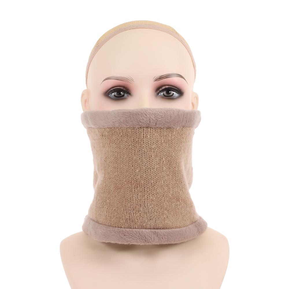 Windproof Warm Knit Hat Thicken Plus Velvet Scarf Neck Cover Beanie Hat Scarf Set Mens Womens