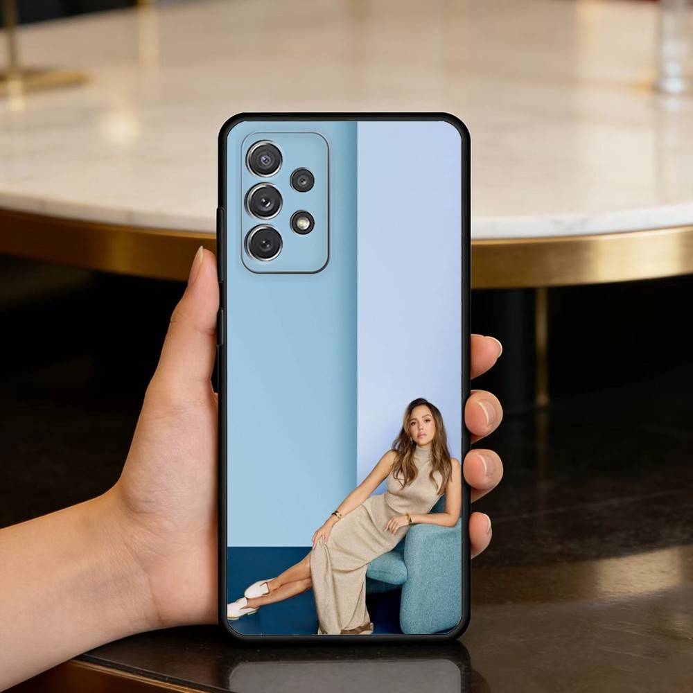 J-Jessica Актер A-Alba Мягкий Силиконовый Черный Чехол-Бампер для Телефона Samsung Galaxy A73,A72,A71,A70,A53,A52,A51