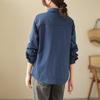 Solid Color Clip Cotton Lapel Shirt Jacket Women's Plus Size Autumn and Winter Cotton Jacket Simple Casual Loose Cotton Jacket